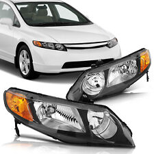 Headlights Assembly For 2006-2011 Honda Civic Sedan 4dr Driver Passenger Sides