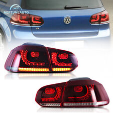Tail Lights Red Led For 2010-2011 Vw Golf 12-13 Golf R 10-14 Vw Gti Rear Lamps