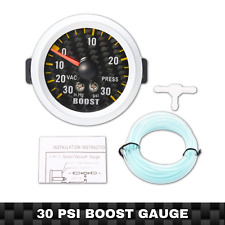 2 52mm Turbo Boost Gauge 0-30 Psi Carbon Fiber Auto Pressure Racing Gauge Meter