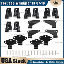 Fit 2007-2018 Jeep Wrangler Jk Body Door Hinge Replacement Set Powder Coat 16pcs