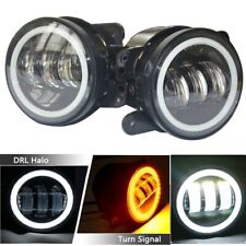 4 Inch Round Led Fog Lights Driving Lamp Halo For Jeep Grand Cherokee 97-18