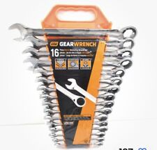 Gearwrench 9416 Ratcheting Combination Wrench Set 16 Pc. Metric 8mm-24mm