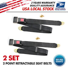 2 Point Retractable Safety Seat Belt Lap Diagonal Extend Car Truck Suv
