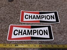 Lot Of 2 Champion Spark Plugs Racing Decals Nhra Nascar Stickers Hot