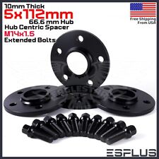 4 10mm Thick Mercedes 5x112mm Cb 66.6 Wheel Spacer Kit 14x1.5 Bolts Included