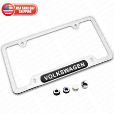 Volkswagen Chrome Stainless Steel Front Or Rear Emblem License Plate Frame Cover