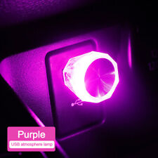 5pcs Usb Atmosphere Light Led Mini Colorful Night Light Car Interior Lighting
