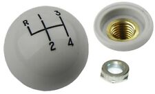 64-88 1 78 White Hurst 4 Sp Shifter Handle Ball Knob W Nut Coarse Thread 38-16