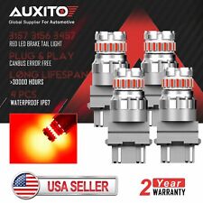 4x Auxito 3157 Led Brake Tail Stop Red Light Bulb Error Free 3156 4057 3057 3457