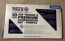 Matco Tools 10 Piece Top Torque 2 Premium Screwdriver Set Purple New With Tray