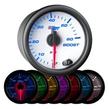 52mm Glowshift White Face Turbo Diesel Boost 60 Psi Gauge W. 7 Colors Leds