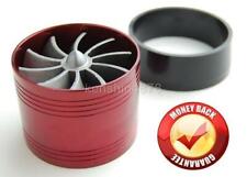 Air Intake Aluminum Single Fan Fuel Gas Saver Turbo Supercharger Red