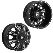 17x6.5 Fuel D513 Throttle Blk Milled Gm Dodge Ford Dually Wheels 8x6.5 Set Of 4