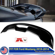 Rear Trunk Spoiler Wing For 2010-2014 Ford Mustang Gt500 Style Glossy Black Abs
