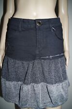 70 Desigual Sz 36 S Skirt Womens Fall Ruffle Mini Viscose Embroided Sequined