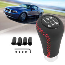 5 Speed Manual Stick Shifting Handle Leather Gear Shift Knob For Ford Mustang