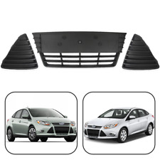 3pcs Front Bumper Lower Grille Grill Mesh For 2012 2013 2014 Ford Focus Sedan