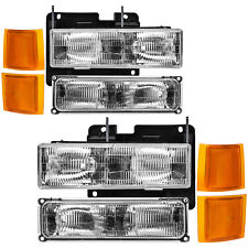 For 94-98 Chevy Obs Ck Suburban Tahoe Headlights Wcorner Parking Lights 8pcs
