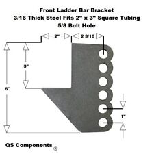 Front Ladder Bar Bracket Fits 2 X 3 Crossmember 58 Hole 316 Steel