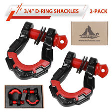 2 Pack D-ring Shackles 34 With 78 Screw Heavy Duty Towing Accessories