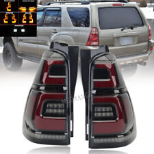 Pair Smoked Led Tail Light Rear Lamp Dynamic Signal For Toyota 4runner 2003-2009