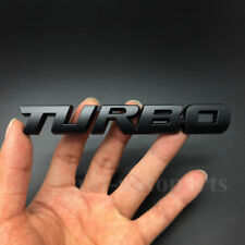 New Black Metal Turbo Emblem Rear Trunk Tailgate Decal Sticker Badge Emblems