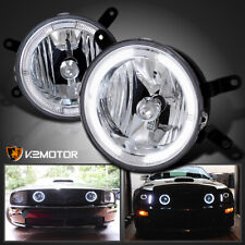 Fits 2005-2009 Ford Mustang Gt Clear Halo Fog Lights Driving Lamps Pair Lamps