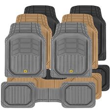 Caterpillar 3pc Pickup Truck Floor Mats Liner Heavy Duty Large Universal Trim