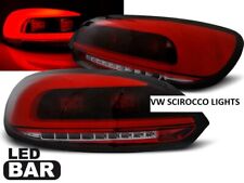 Smoked Led Lightbar Tail Lights For Vw Scirocco 2008-2014 Model Rear Lights