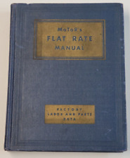 Motors Flat Rate Manual Factory Labor Parts Auto Data Hc Book 19th Ed. 1947