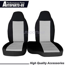 2 Seats 6040 High Back Bench Seat Cover Black Gray Fits 2004-2012 Ford Ranger