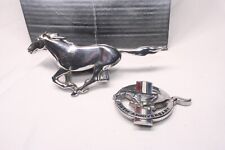 Vintage Oem Chrome Ford Mustang Emblem Badge Wmount D4zb-s216-aa 35th Anniv
