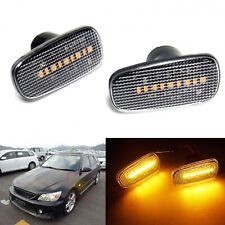 2x Clear Lens Amber Led Signal Side Marker Lights Lamps For 2004 - 2006 Scion Xb