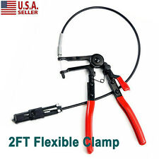 2ft Flexible Wire Long Reach Hose Clamp Pliers For Fuel Oil Water Hose Auto Tool