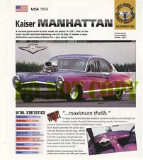 Kaiser Manhattan Imp Hot Cars Brochure Specs 1954 Group 8 No 50