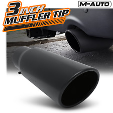 Black 8.5slant Exhaust Pipe Tail 2.5 Inlet 3 Outlet Muffler Diagonal Roll Tip