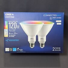 Cree Lighting Par38 Outdoor Flood Light Bulbs 2 Pack 120w 14w Led Bluetooth Wifi
