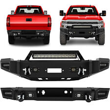 Front Rear Bumper Built-in Led Lights For 2011-2014 Chevy Silverado 2500 3500