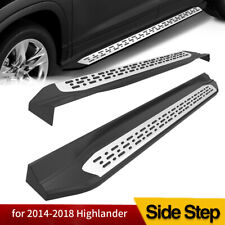 For 2014-2019 Toyota Highlander Aluminum Running Board Side Step Nerf Bar Pair