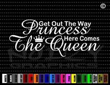 Get Out Way Princess The Queen Cute Family Funny Car Sticker Window Vinyl Decal