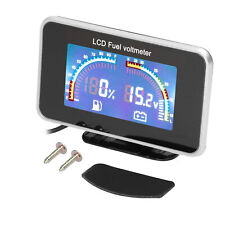 2-in-1 Lcd Car Digital Fuel Level Gauge Voltmeter Universal Instrument I1z4