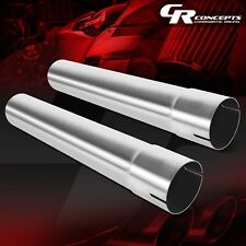 2pc Polished Stainless Steel 182-12piping Custom Exhaust Tubing Straight Pipe