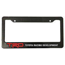 Trd Racing Toyota Carbon Fiber Metal License Plate Frame Car Truck Suv New Us