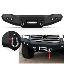 Fits Toyota Tundra 07-13 Front Steel Bumper W 4x Led Lights D-rings Winch Ready