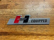 Hurst Equipped Hurst Shifter Shifters Vintage Metal Thin Plaque Emblem Nameplate