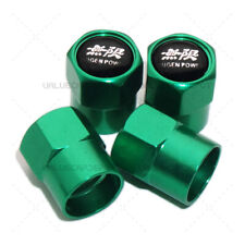 4pcs Hex Fit Mugen Car Wheels Tire Air Valve Caps Stem Dust Cover Decor Green