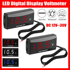 2pcs 12v 30v Digital Led Display Voltmeter Car Motorcycle Voltage Gauge Meter