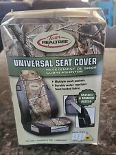 New Team Realtree Camo Universal Seat Cover Water Repellent Fabric Mesh Pockets