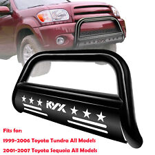 3 Front Bull Bar Brush Bumper Guard For 1999-2006 Toyota Tundra Matte Black
