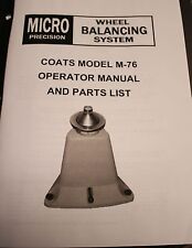 Coats M-76 Bubble Balancer Manual And Parts List